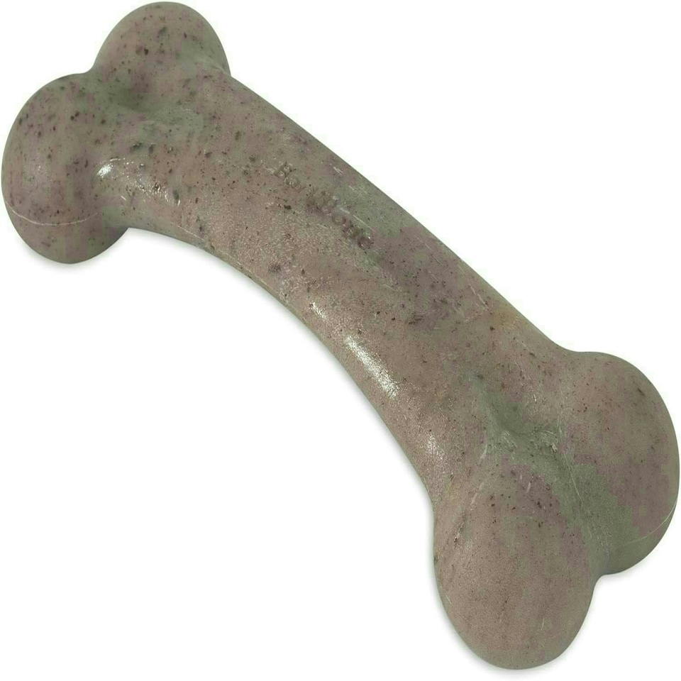 image 1 of Pet Qwerks Original BarkBone - Nylon Dog Bone for Aggressive Chewers - Bacon Flavor - 7.75"