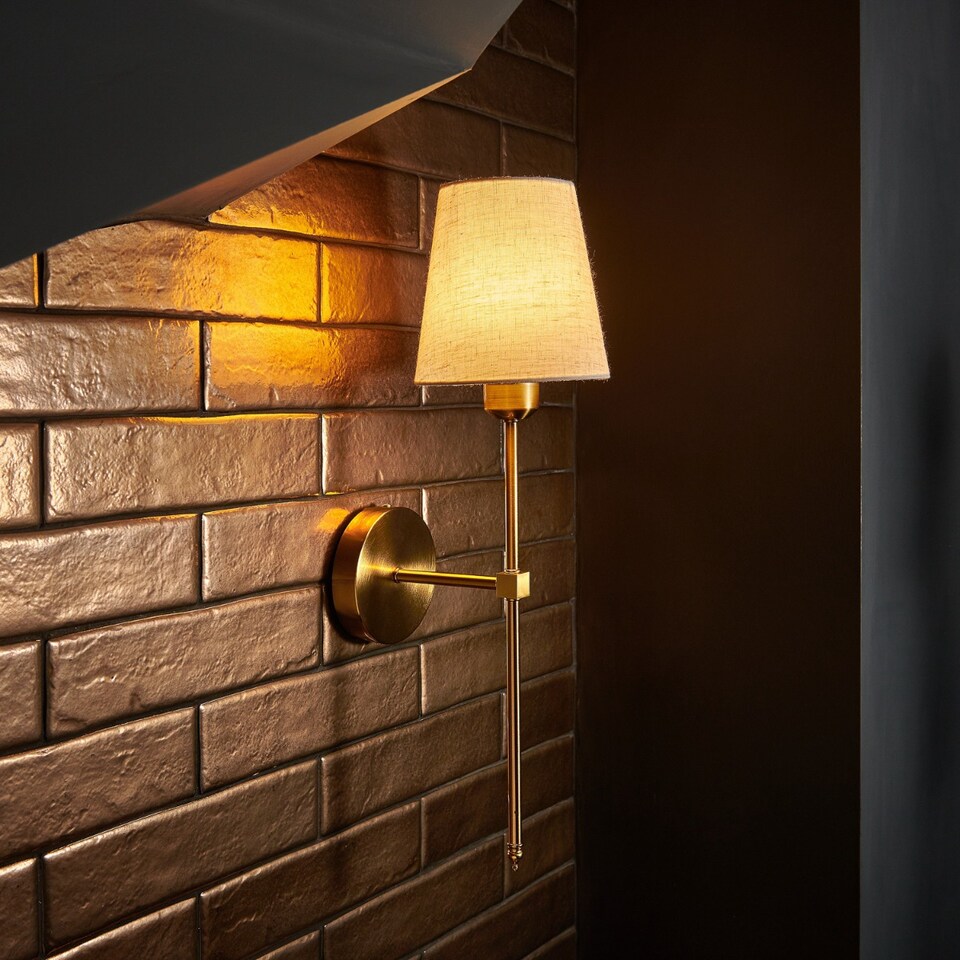 image 1 of Omniance Monaco Rechargeable Wireless Wall Lights with Remote | Clear | Satin Nickel