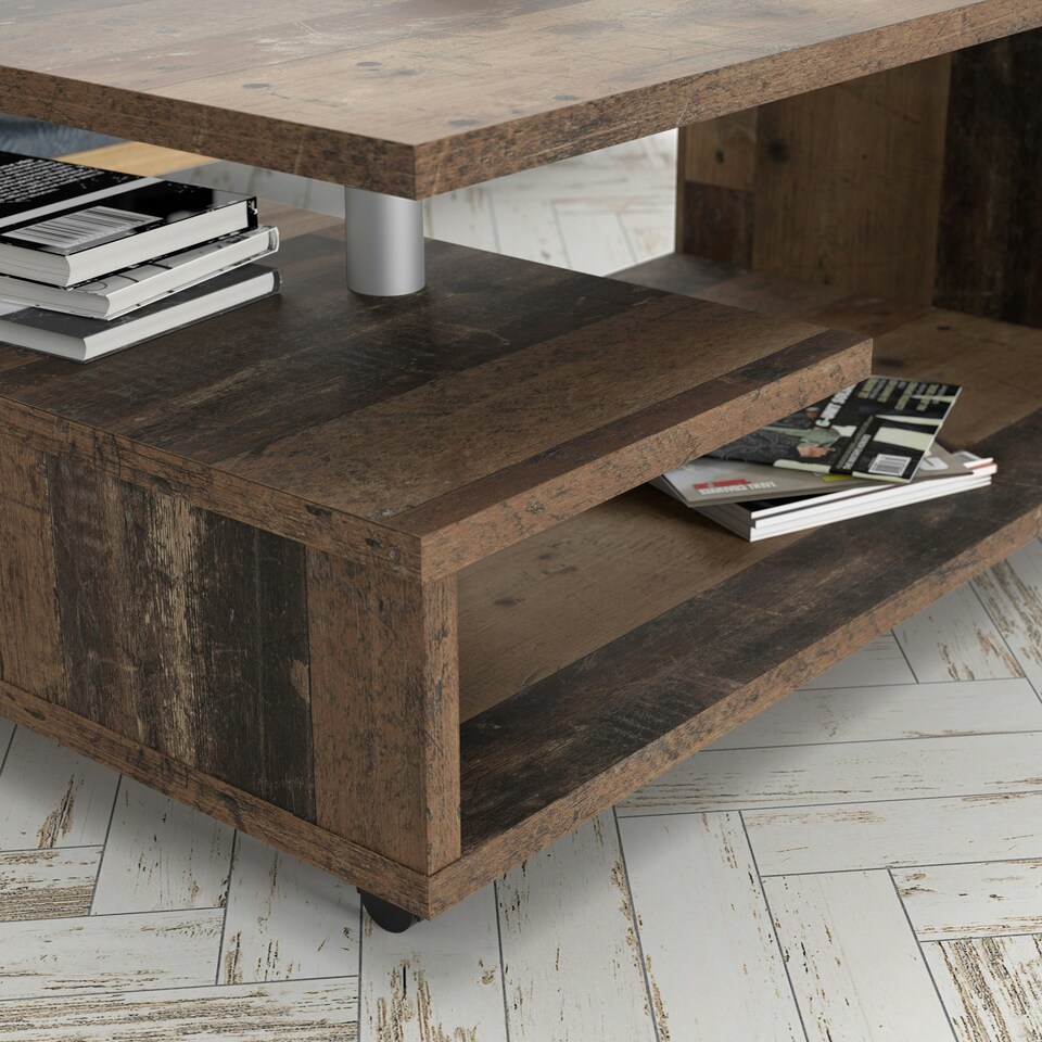 image 1 of Bailey Coffee Table in Old Vintage Wood