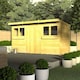 image 2 of 18 x 5 Feet Pent Summer Shed - Wood - L147 x W533 x H201 cm | Brown