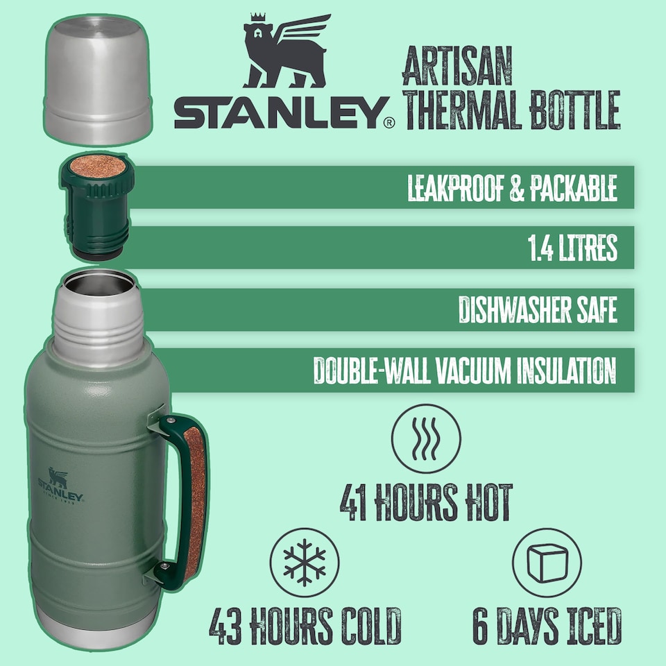image 1 of Artisan Thermal Bottle 1.4L | Black | Black | 1