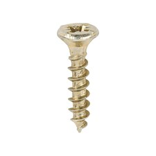Timco - Velocity Premium Multi-Use Screws - PZ - Double Countersunk - Yellow  (Size 4.0 x 20 - 200 Pieces)