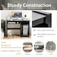 image 6 of COSTWAY Computer Desk Workstation Laptop Table w/Drawer Black Black
