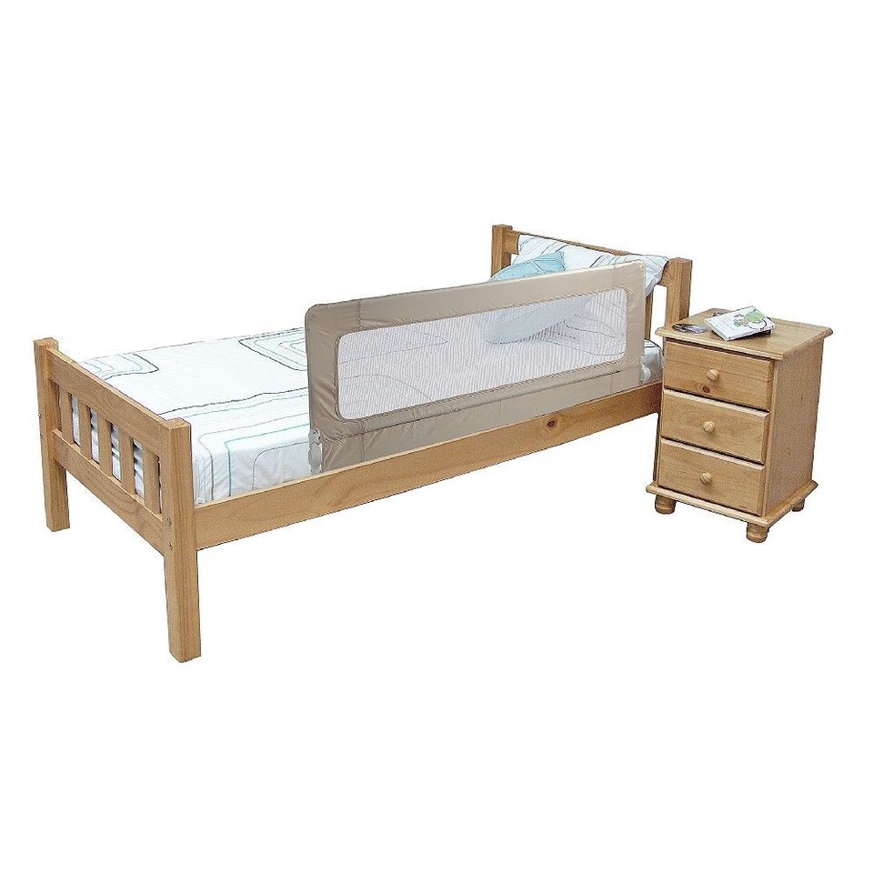 image 1 of Safetots Narrow Bed Rail, Natural 90cm Wide x 40cm Tall, Toddler Bed Guard For Safety