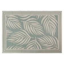 JVL Lightweight Reversible Outdoor Rug – Large Leaf Pattern, Plastic Woven 120 x 170 cm