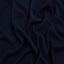 Minerva Core Range Navy Prestige Polyester Crepe Fabric for Dressmaking, 150cm / 59" Wide - per metre
