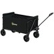 image 1 of Outsunny 120L Folding Collapsible Wagon with Adjustable Handle, Black