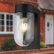image 3 of Parnie - Black IP44 Outdoor Wall Light | Black | Clear | 1