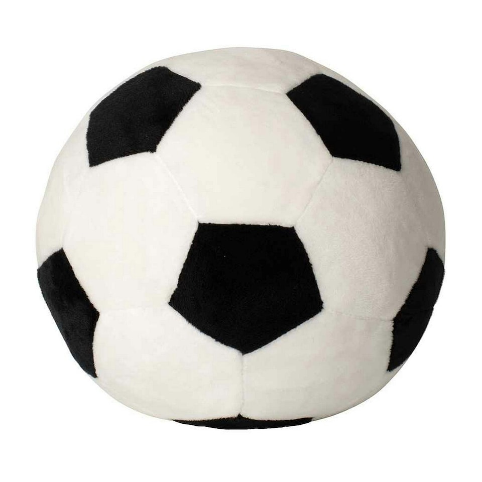 image 1 of Mumbles Zippie Football Plush Toy - White/Black - One Size (UTRW10548)