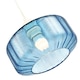 image 2 of Modern Midnight Blue Ribbed Glass Non Electric Pendant Shade with Flat Style | Blue | Midnight Blue | 1