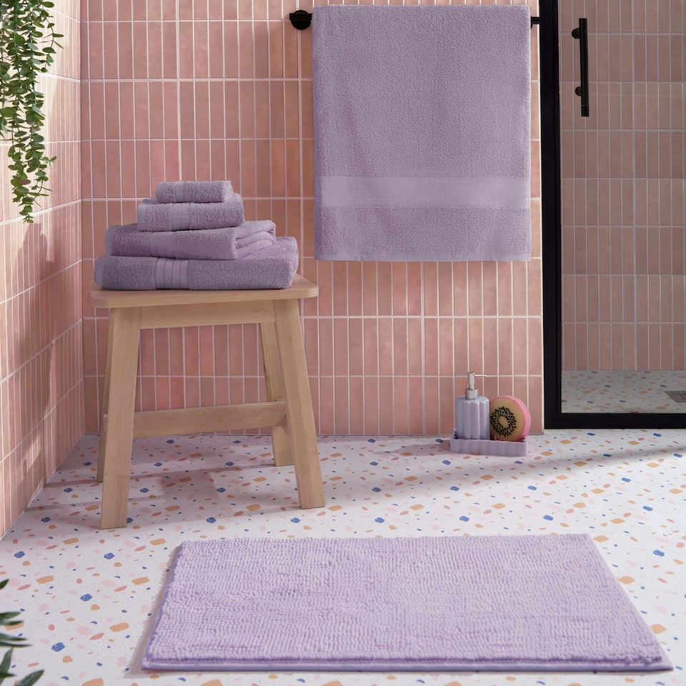 image 1 of OHS 2 x Luxury 100% Cotton 500GSM Bathroom Bath Towel Purple | Lilac | Bath towel