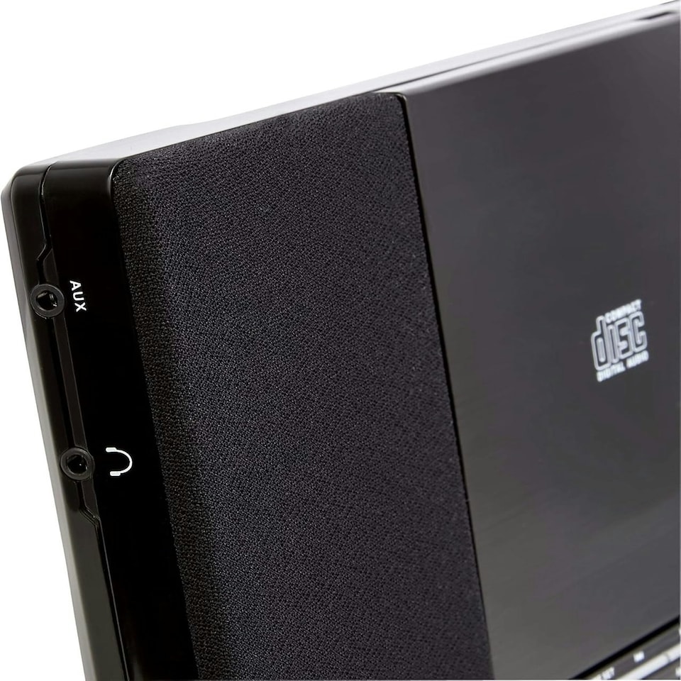 image 1 of Denver MC-5220 CD Player For Home HiFi System - CD Player With Speakers & Radio - Mains Power, Clock Radio, Remote Control, Desktop Stand/Wall Mounted CD Player