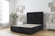 image 1 of Sloomy Lancaster Black Naples Divan Bed Base 2 Drawers Foot-End With 54 Inch Floor Standing Headboard & 12 Inch Matching Footboard | Black | Black | Super King | 1