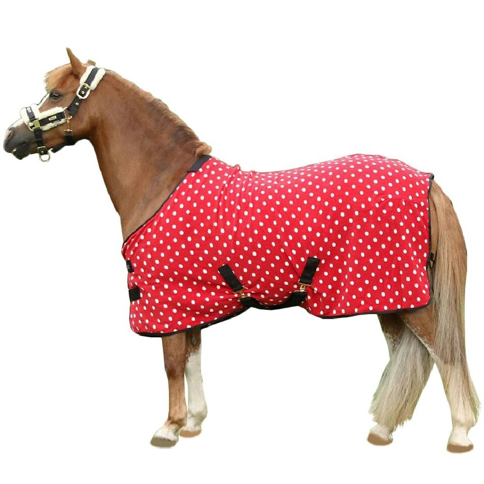 Supreme Products Dotty Fleece Horse Rug - Red - 3´ 3"