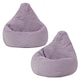 image 1 of Dalton Kids Beanbag Corduroy Purple Set of 2 | Purple | Purple | M | 2