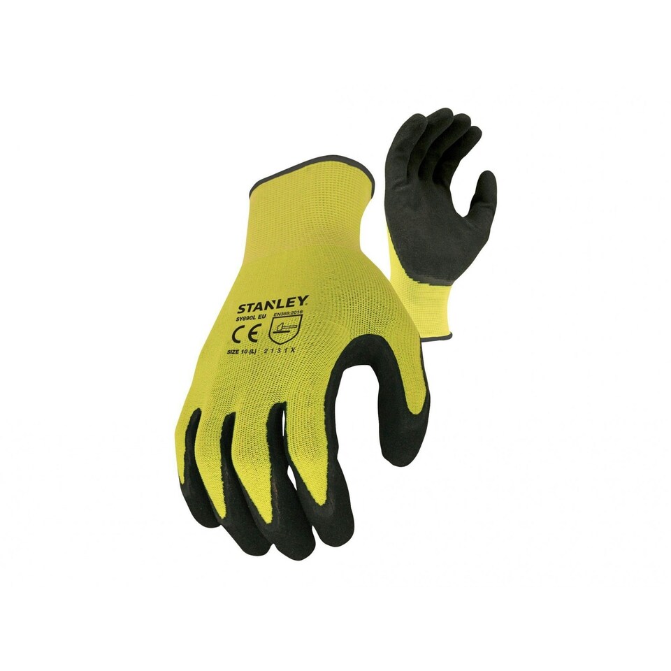 Stanley Hand Tools Sy890l Waterproof Grip Gloves - L (size 9) - Multi Colour - One Size Multi | One Size