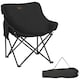 image 2 of Outsunny Camping Chair, Lightweight Folding Chair with Carrying Bag and Storage Pocket, Perfect for Festivals, Fishing, Beach and Hiking, Black