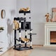 image 2 of Yaheetech 149 cm Multilevel Cat Tree with Plush Perch Black