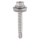 image 1 of Timco - Metal Construction Light Section Screws - Hex - EPDM Washer - Self-Drilling - Exterior - Silver Organic (Size 5.5 x 38 - 100 Pieces)