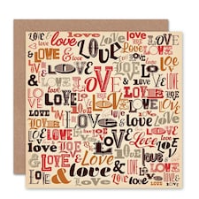 Love Romance Typography Words Anniversary Valentines Day Card