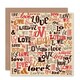 image 1 of Love Romance Typography Words Anniversary Valentines Day Card