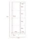 image 7 of Core Products Dallas Bookcase Display Unit - White & Carbon Grey Oak Effect, H160.0cm x W68.6cm x D42.3cm White