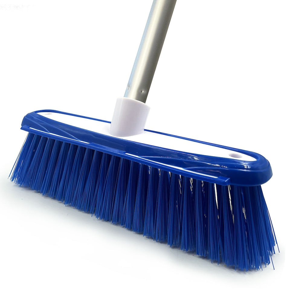 image 1 of Colour-Coded Soft Indoor Sweeping Brush Head Only with Built-In Scraper