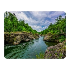 River in mountain forest landscape (Blanket)