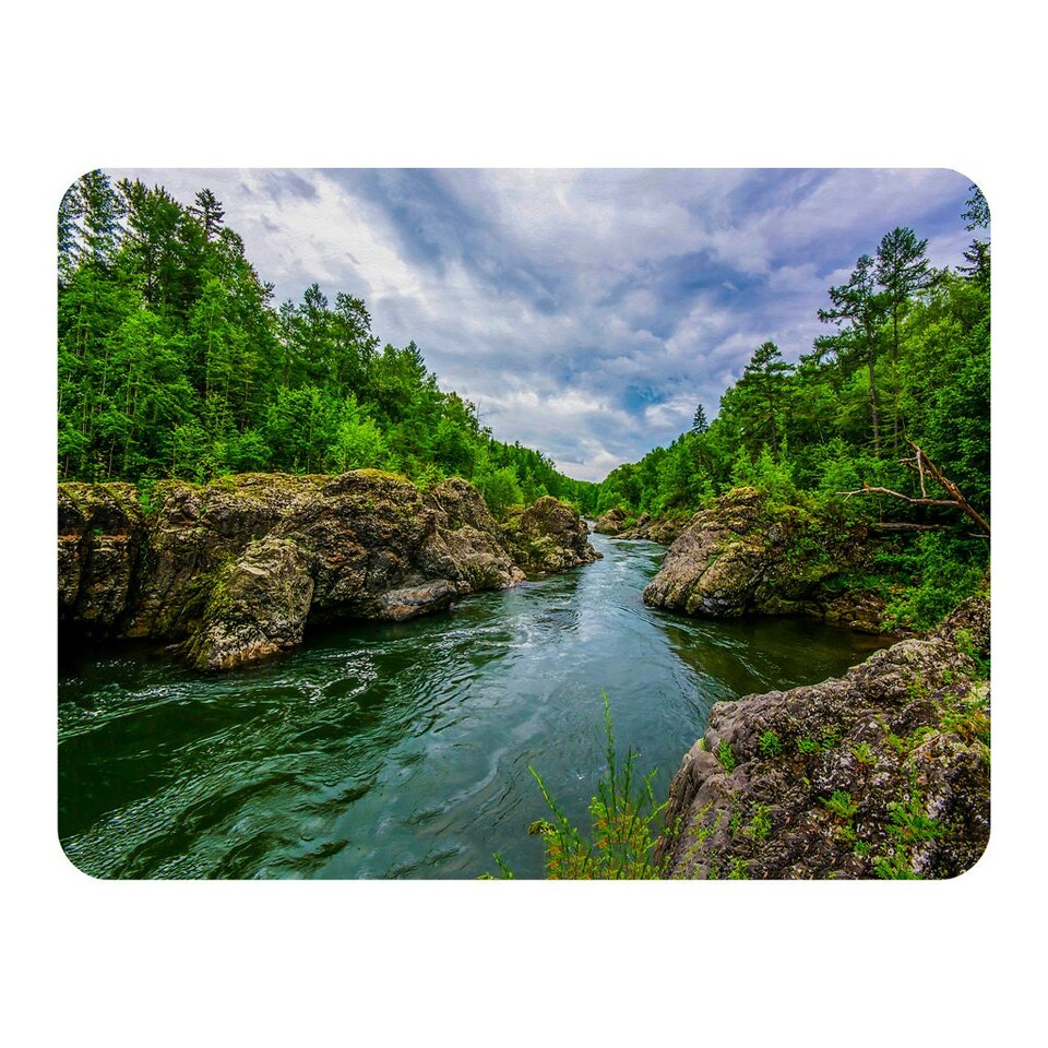 image 1 of River in mountain forest landscape (Blanket)