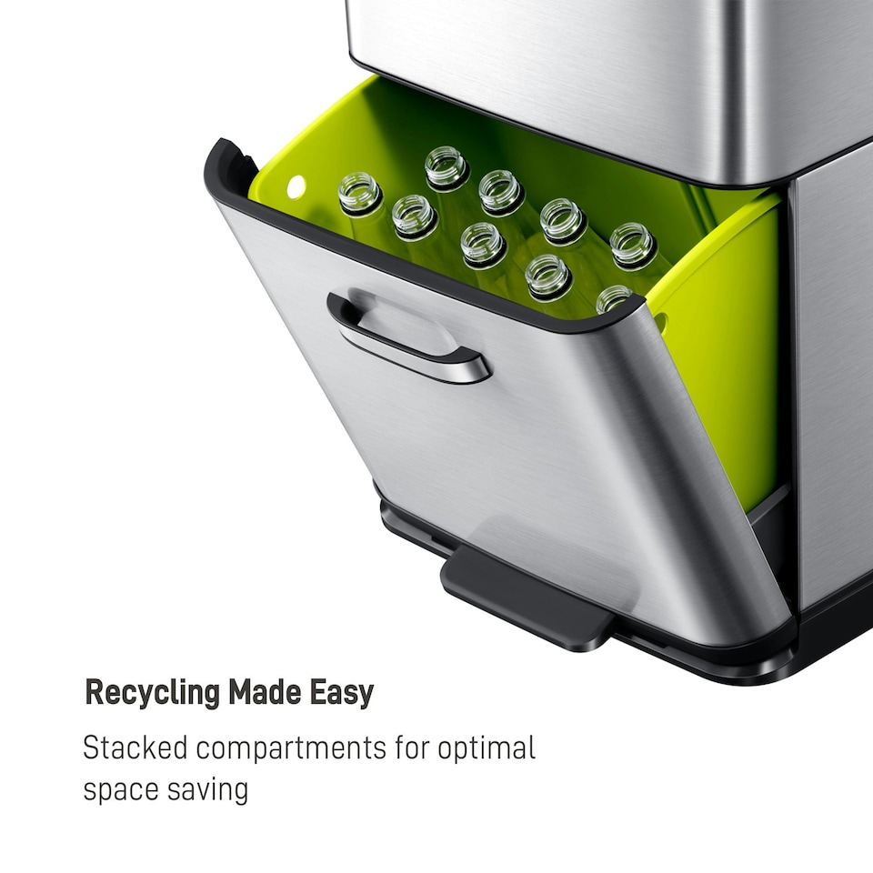 image 1 of Himalaya Recycling Sensor Bin 35L+25L Silver