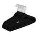 image 1 of Gr8 Home Pack of 20 Black Non Slip Flocked Velvet Coat Hangers Space Saving Trouser Bar