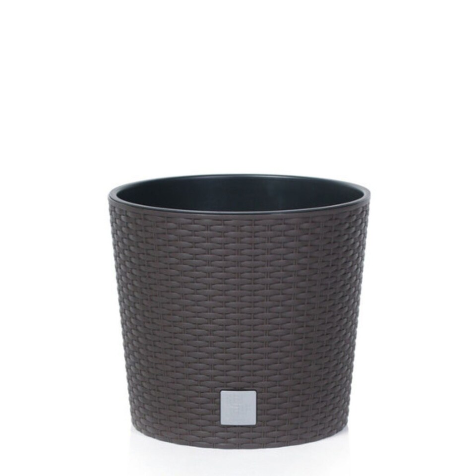 image 1 of 25 cm Rato Rattan Design Plant Pots Round -1-2 Pack | Brown | Brown & Set of 1 | 1