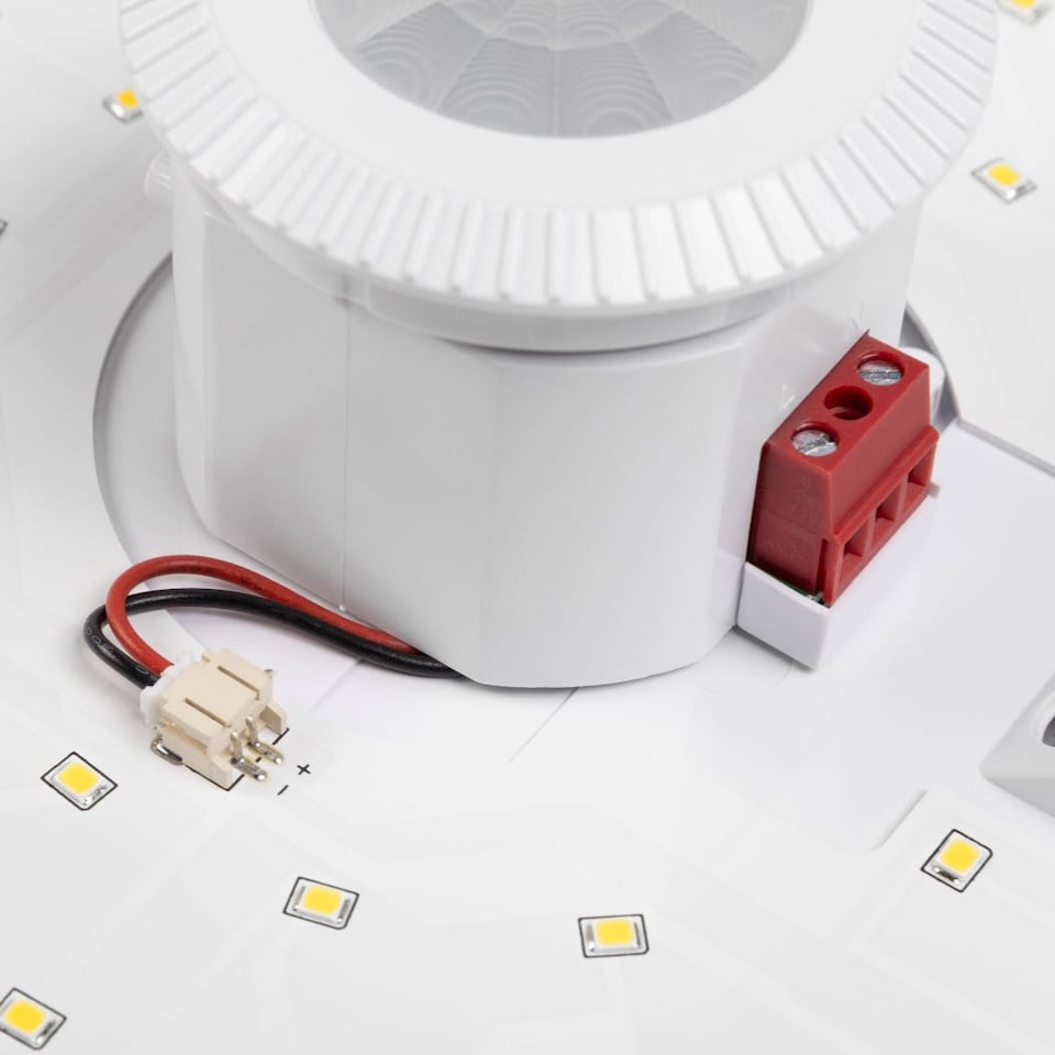 image 1 of CGC RIZZO 12W White Round LED Ceiling Light with Motion Sensor | White | White | Diameter: 29 cm, Width: 6 cm