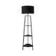 image 4 of ValueLights Hiru Black 3 Tier Floor Shelf Lamp Black Shade Black