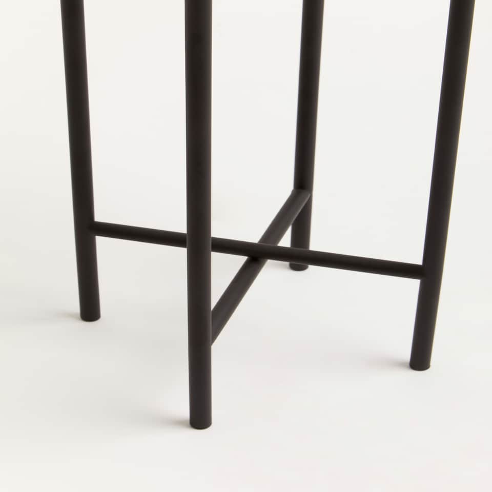 image 1 of Interiors by Premier Sturdy And Durable Small White And Black Floor Standing Planter, Contemporary Design Outdoor Pot For Flowers White