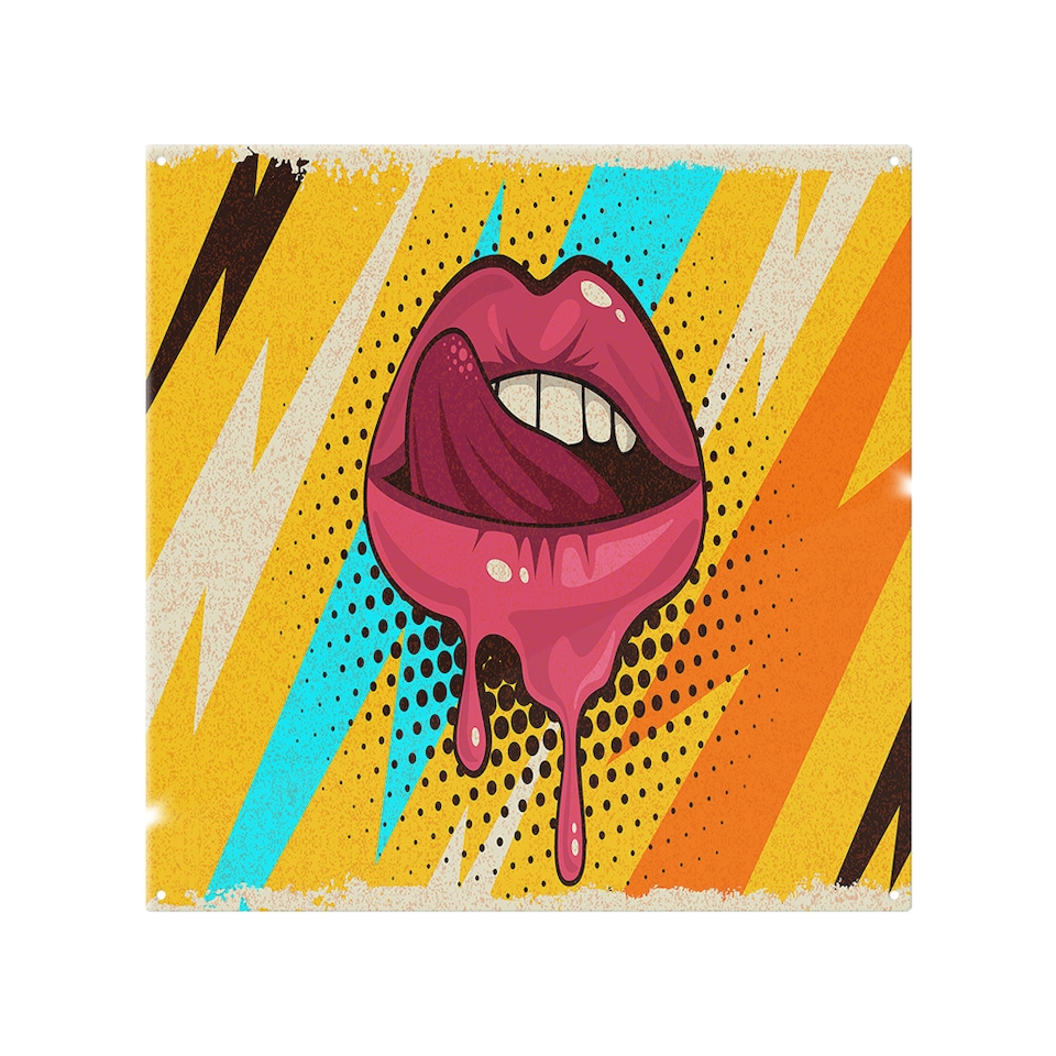 image 1 of pop art retro vintage colorful background Designer Splash Back | White