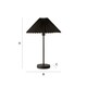 image 7 of ValueLights Akira Black Pleat Shade Table Lamp & Bulb | Black