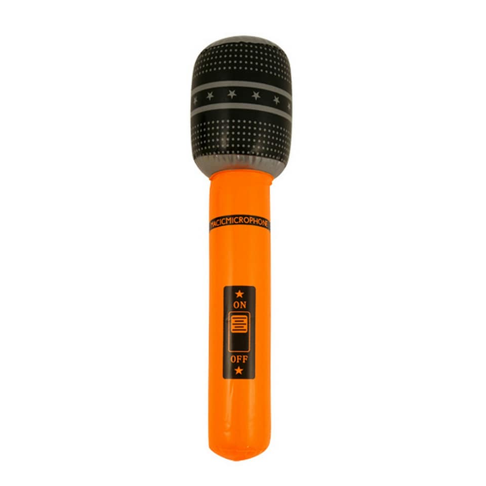 Henbrandt Inflatable Microphone - Orange - One Size