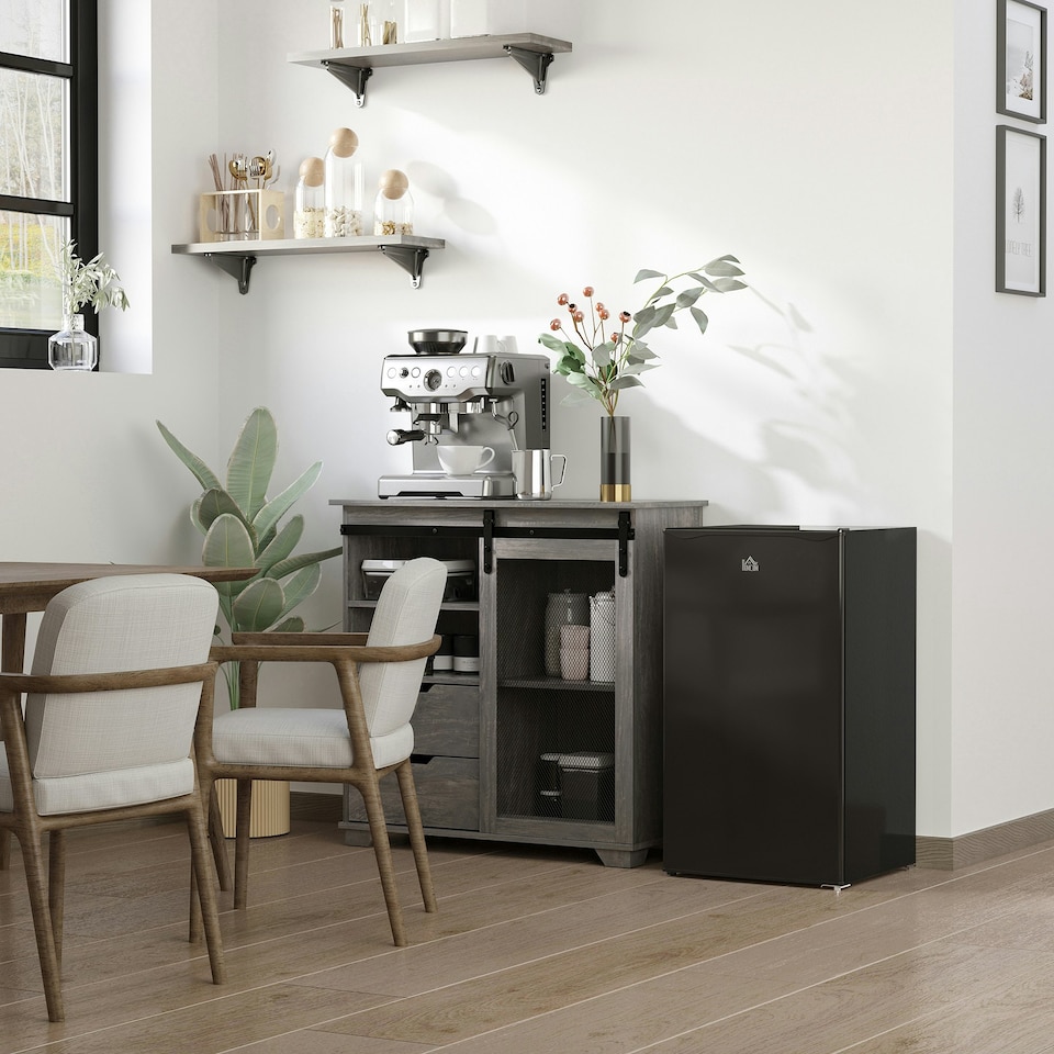 image 1 of HOMCOM 91L Freestanding Under Counter Fridge Grey | Grey
