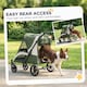 image 5 of PawHut Foldable Pet Stroller for Medium Dogs, Dark Green