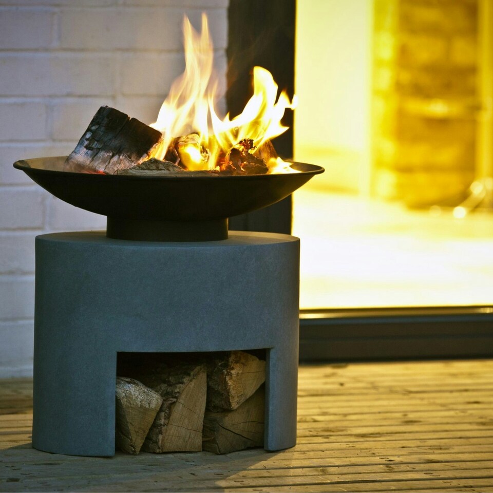 image 1 of Firebowl & Oval Console Cement