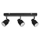 image 1 of ValueLights Benton Black IP44 Bar Bathroom Ceiling Light | Black