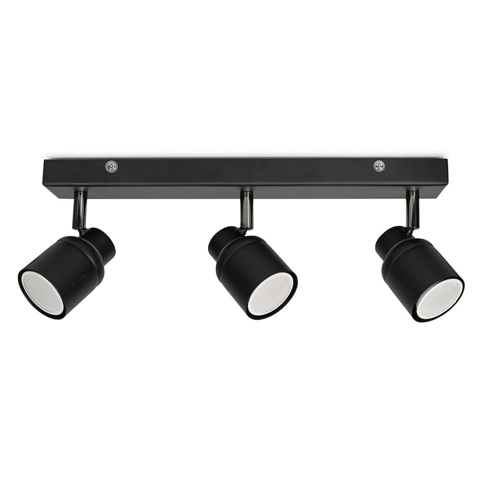 image 1 of ValueLights Benton Black IP44 Bar Bathroom Ceiling Light | Black