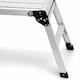 image 2 of 150kg Folding Aluminium Work Platform Step Up Bench Ladder EN131 | Silver
