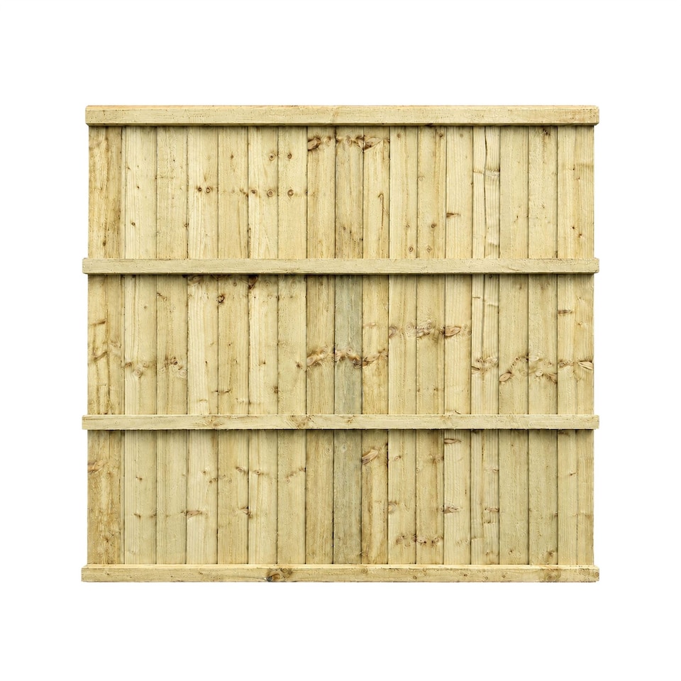 image 1 of Snowdon Timber Treated Feather Edge Close Board Fence Panel (W) 1828mm (H) 1800mm