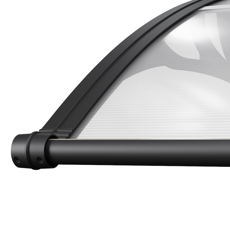 image 1 of Living and Home Awning Canopy for Window and Door with Drainage - 150cm W x 100cm D Clear