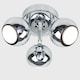 image 3 of ValueLights Retro Eyeball Polished Silver Spotlight and Warm White Bulb