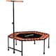 image 1 of SPORTNOW 45" Fitness Trampoline with Adjustable Handle, LED Lights, Orange