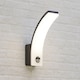 image 1 of CGC MATEO Graphite Curved LED Wall Light with PIR Motion Sensor, 20W 4000K.