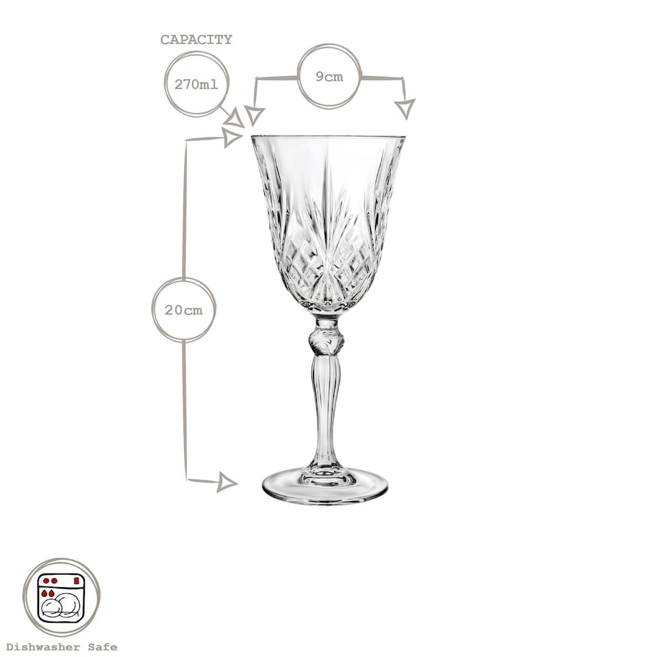 image 1 of RCR Crystal Melodia Red Wine Glasses - 270ml - Pack of 6